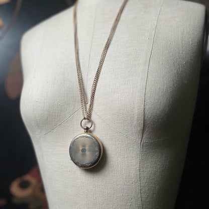 19th c. 9k Gold Faux Montre 4-Photo Locket