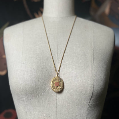 18k Gold 19th c. Floral Locket