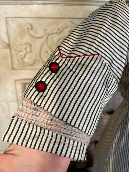 c. 1912 Silk Striped Dress