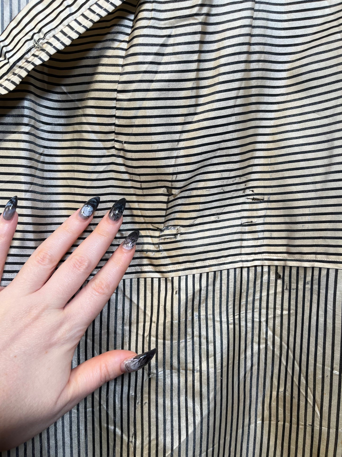 c. 1912 Silk Striped Dress