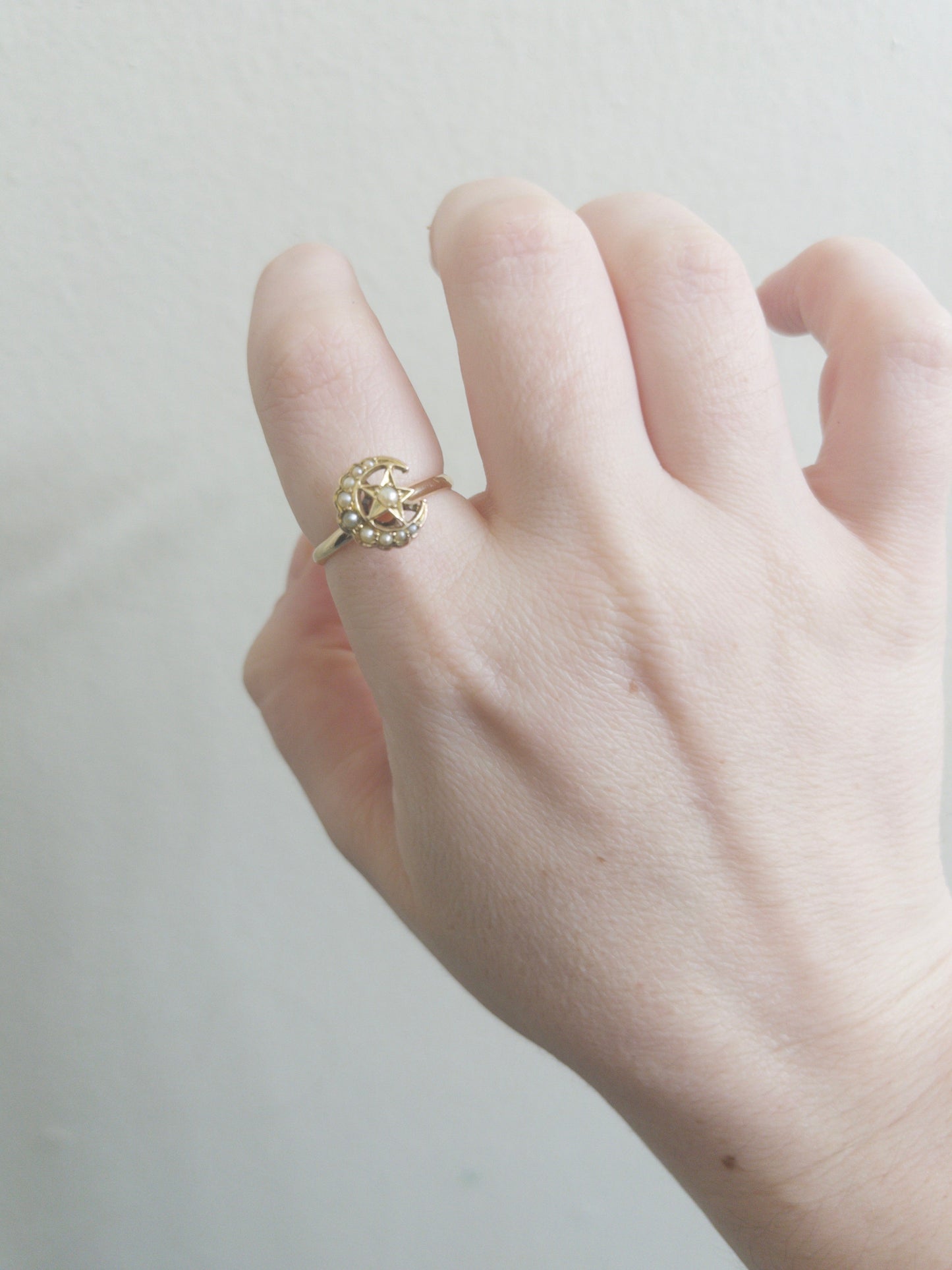 c. 1900s-1910s 10k Gold Celestial Conversion Ring