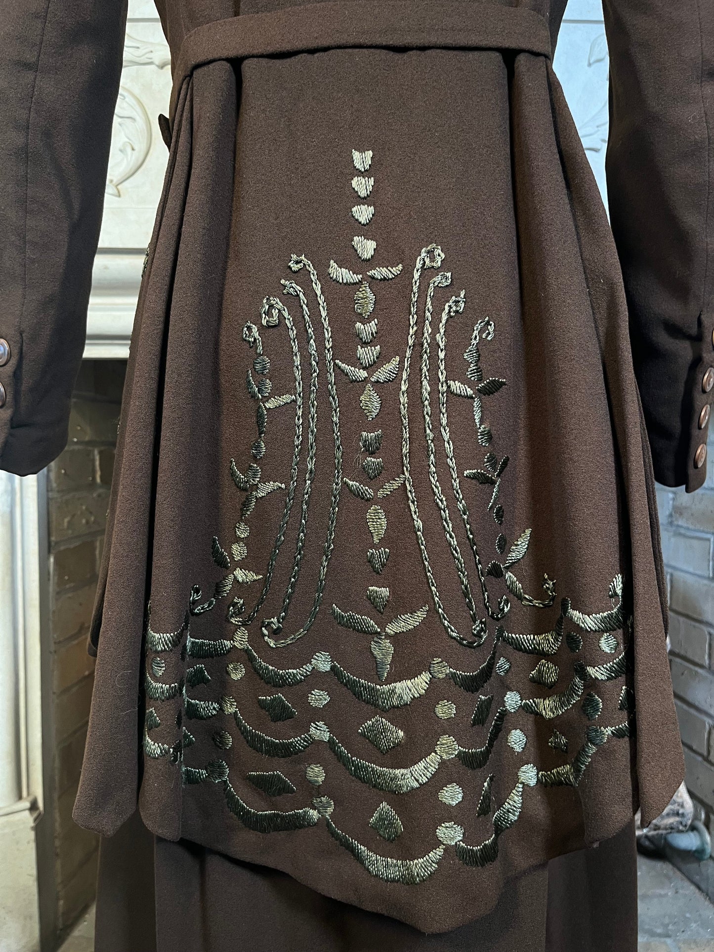 c. 19-teens Embroidered Wool Ladies' Suit