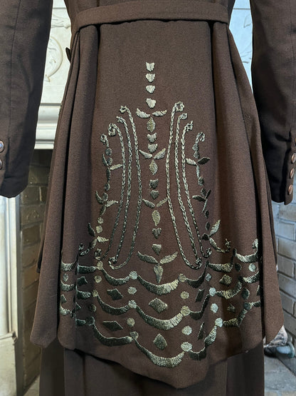 c. 19-teens Embroidered Wool Ladies' Suit