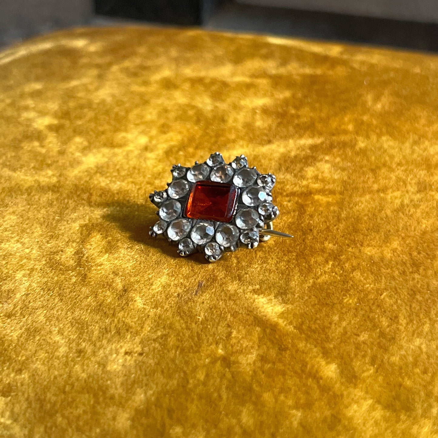 Georgian Orange Paste Brooch