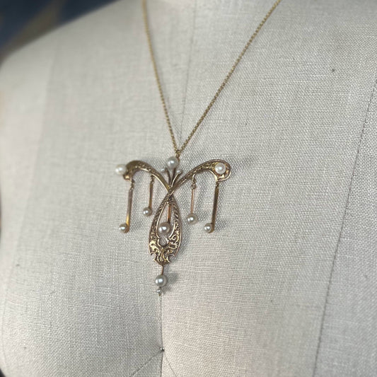 c. 1890s-1900s Art Nouveau Necklace