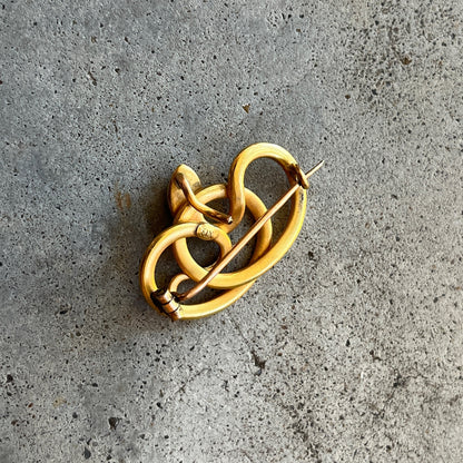 c. 1890s-1900s Rolled Gold Snake Brooch