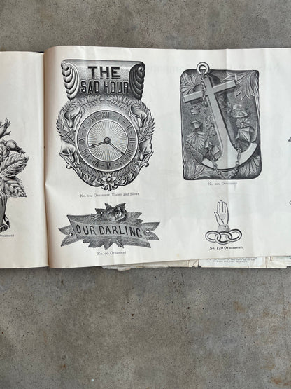 c. 1890 National Casket Co. Catalog Scrapbook