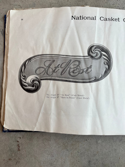 c. 1890 National Casket Co. Catalog Scrapbook