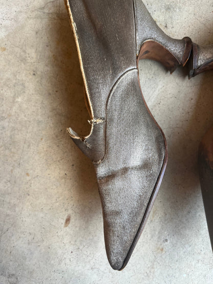 c. 1910s-1920s Lamé Pumps | Approx Sz 7