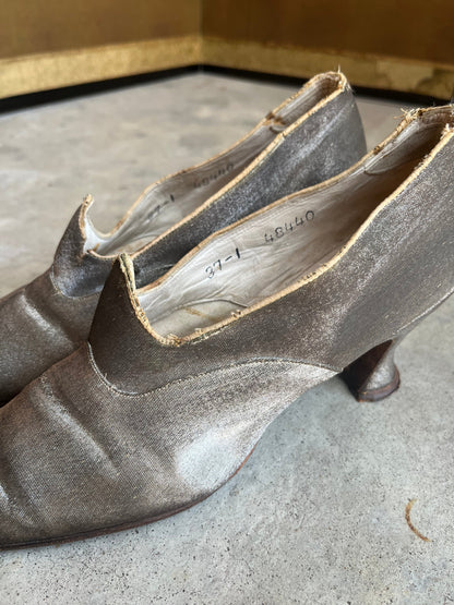 c. 1910s-1920s Lamé Pumps | Approx Sz 7