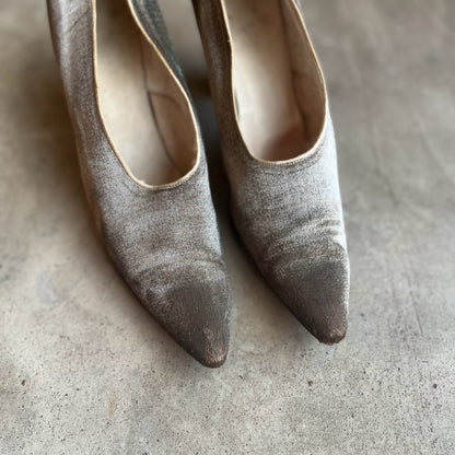 c. 1910s-1920s Lamé Pumps | Approx Sz 7.5