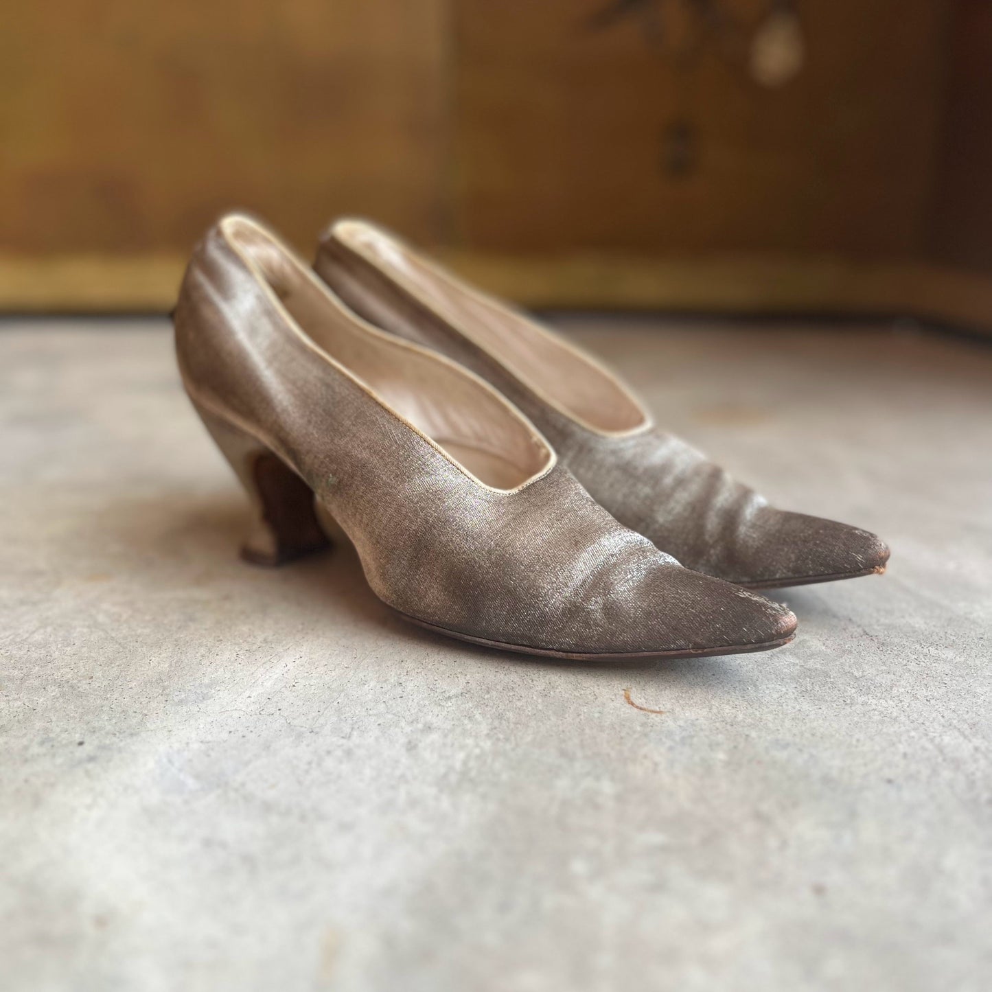 c. 1910s-1920s Lamé Pumps | Approx Sz 7.5