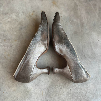 c. 1910s-1920s Lamé Pumps | Approx Sz 7.5