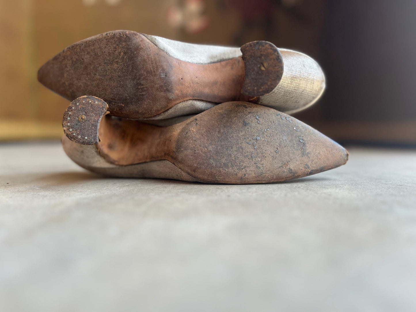 c. 1910s-1920s Lamé Pumps | Approx Sz 7.5