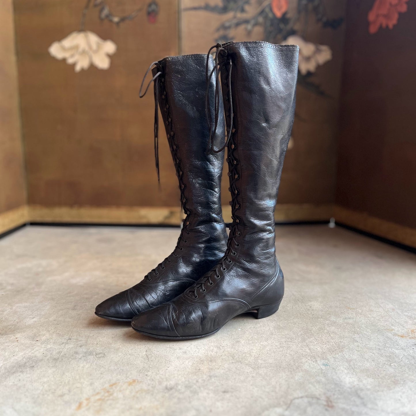 c. 1890s-1900s Cycling Boots