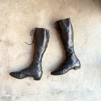 c. 1890s-1900s Cycling Boots