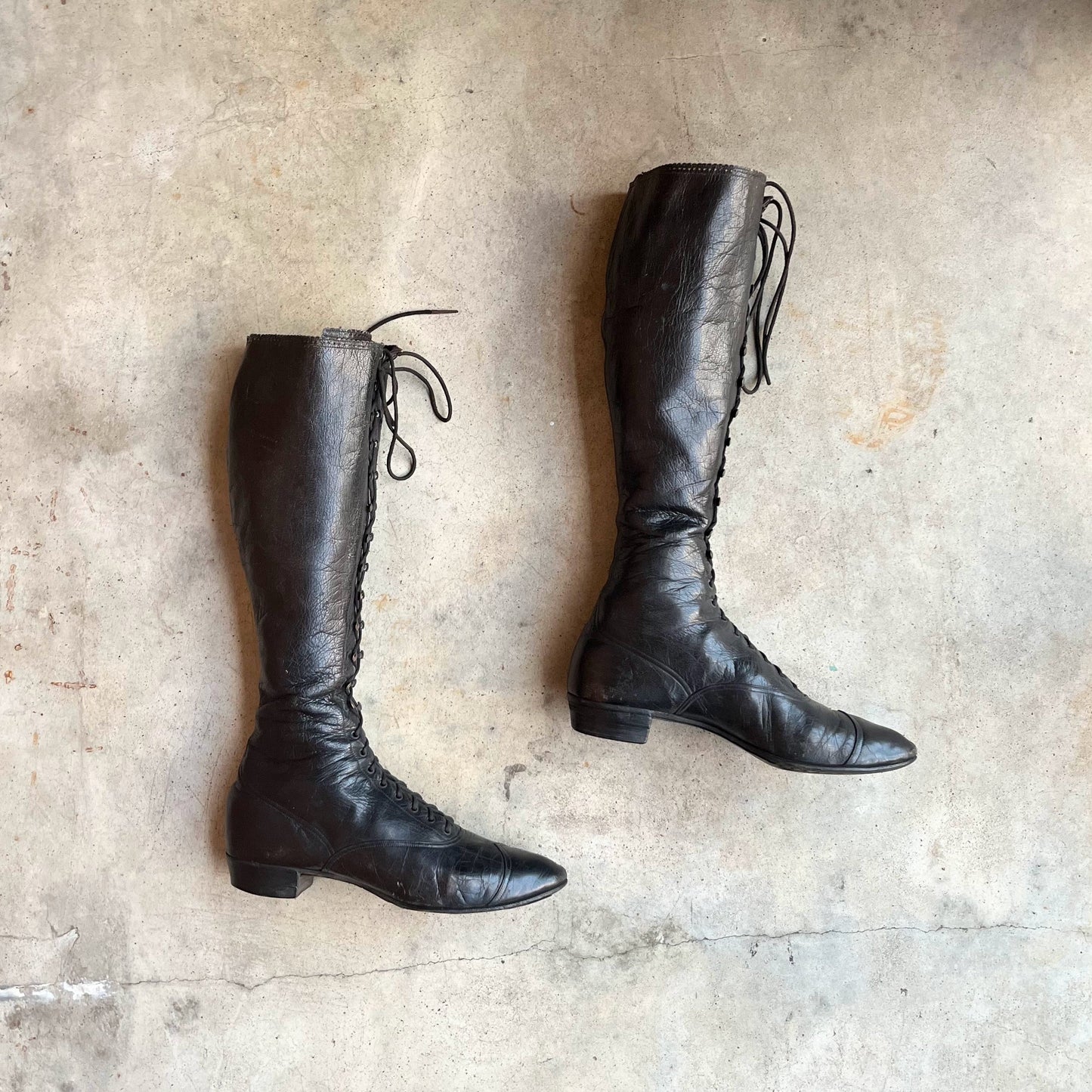 c. 1890s-1900s Cycling Boots