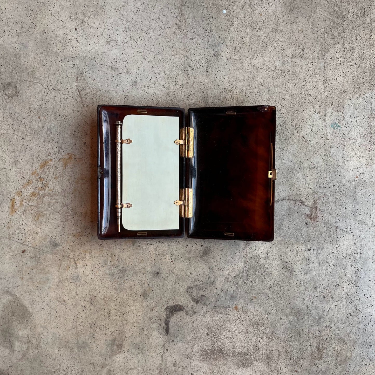 Mid-19th c. Faux Tortoise Shell Aide-Memoire Pocket Book