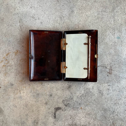 Mid-19th c. Faux Tortoise Shell Aide-Memoire Pocket Book