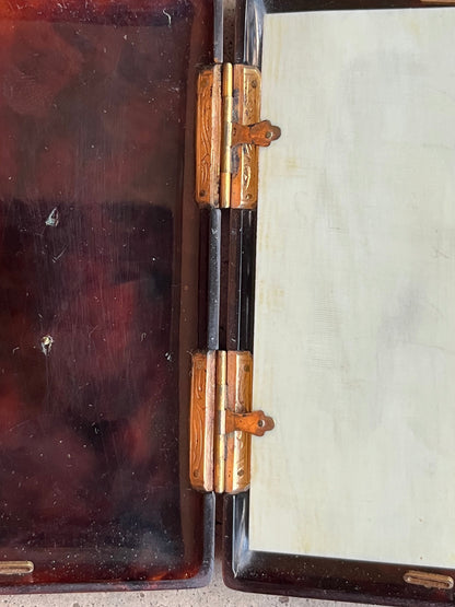 Mid-19th c. Faux Tortoise Shell Aide-Memoire Pocket Book