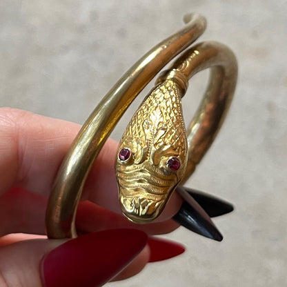 Mid-19th c. Gold Filled Snake Bracelet