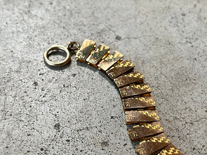 19th c. Gold Filled Book Chain Necklace
