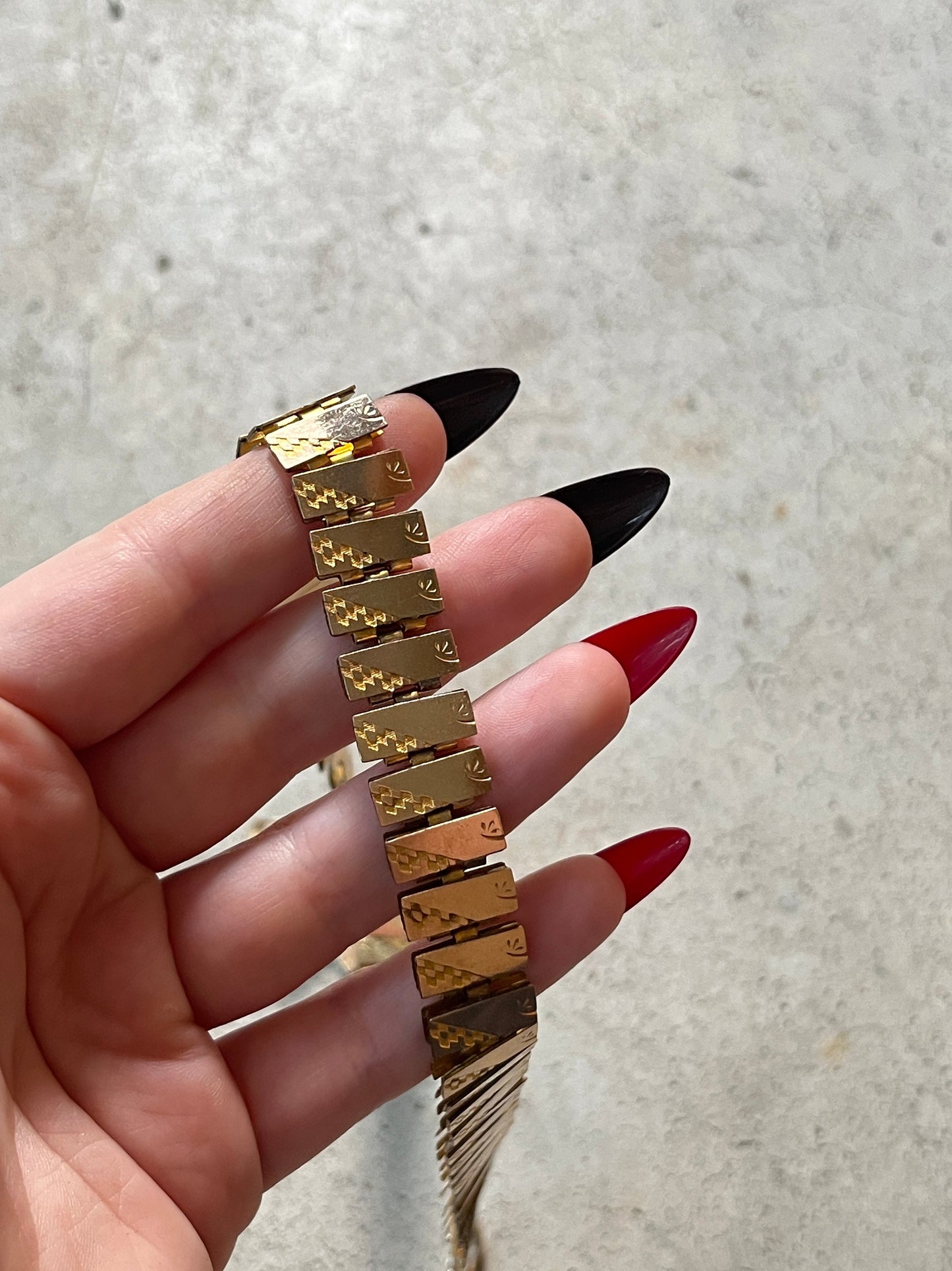 19th c. Gold Filled Book Chain Necklace
