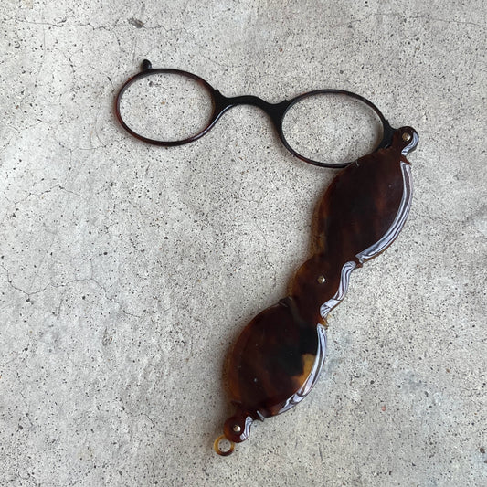 19th c. Tortoise Shell Lorgnette - No Lenses