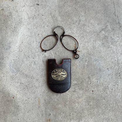 c. 1880s-1890s Tortoise Shell Pince Nez in Case