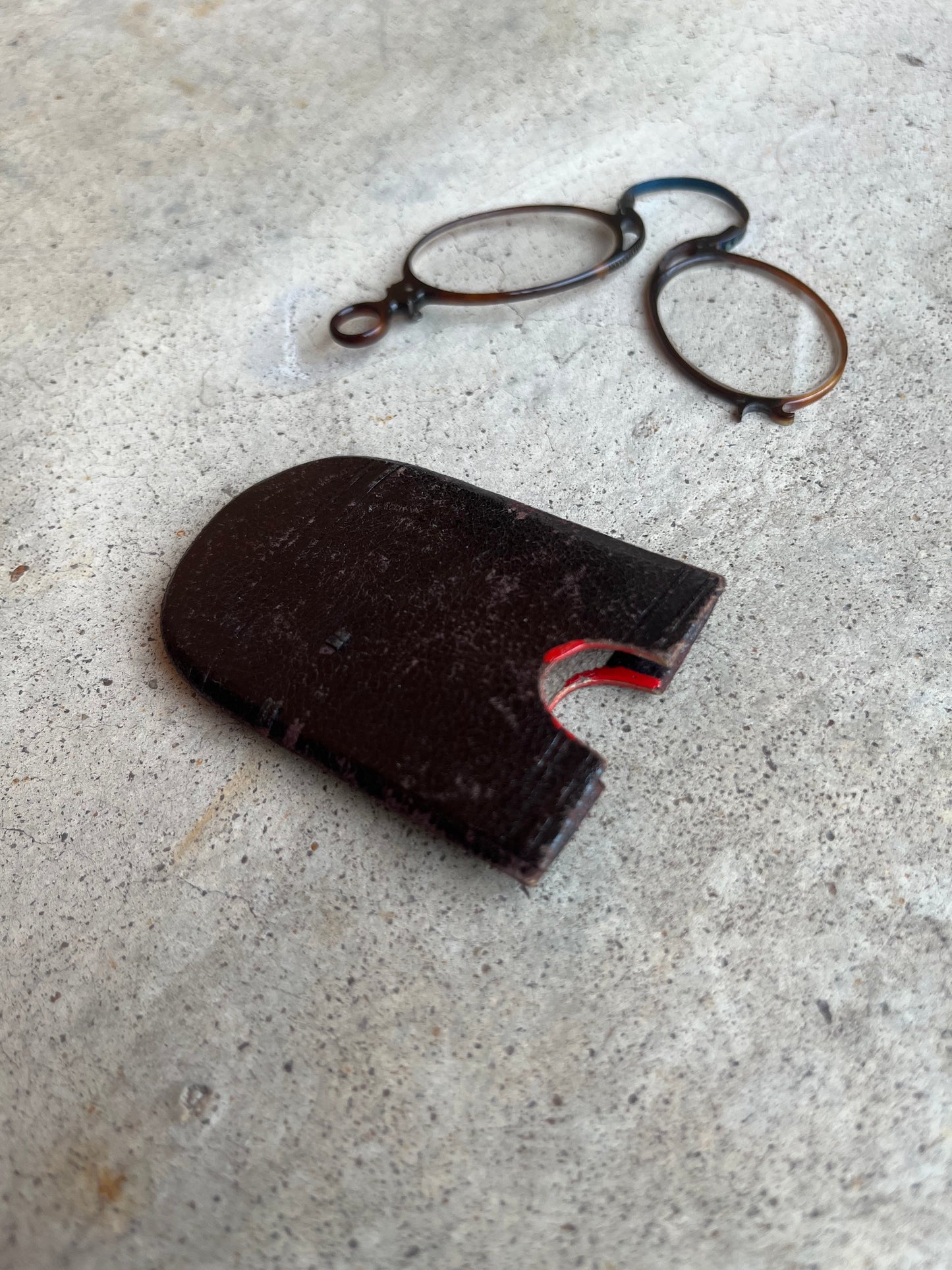 c. 1880s-1890s Tortoise Shell Pince Nez in Case