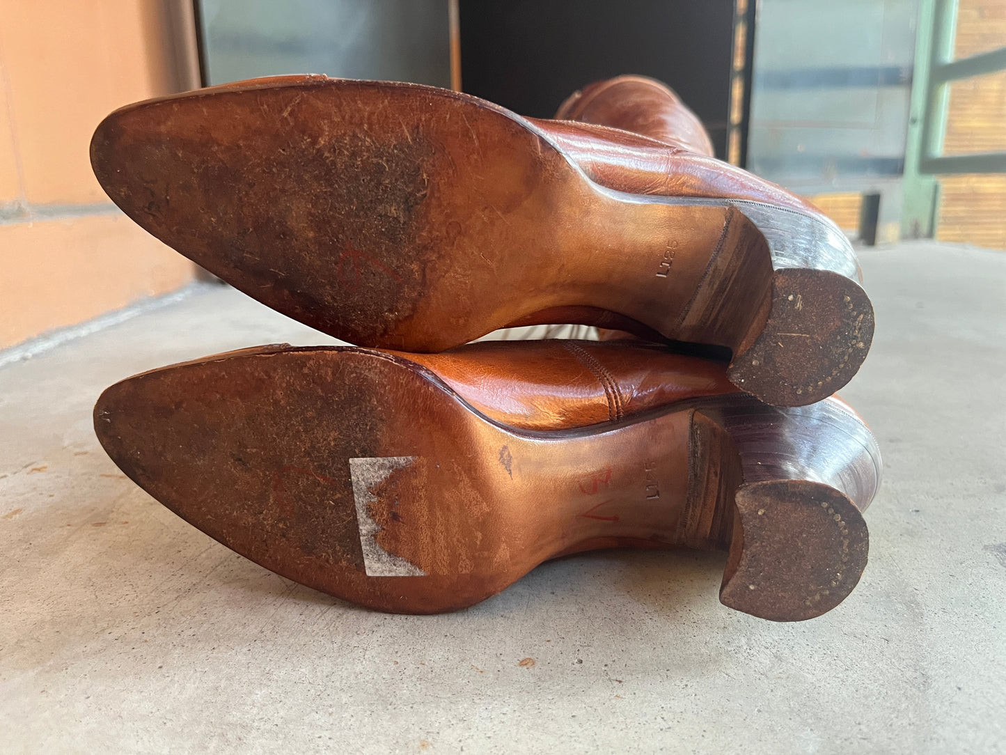 c. 1910s-1920s Tall Brown Boots | Approx Sz. 5-6