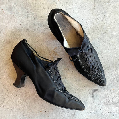 c. 1910s Silk Beaded Shoes