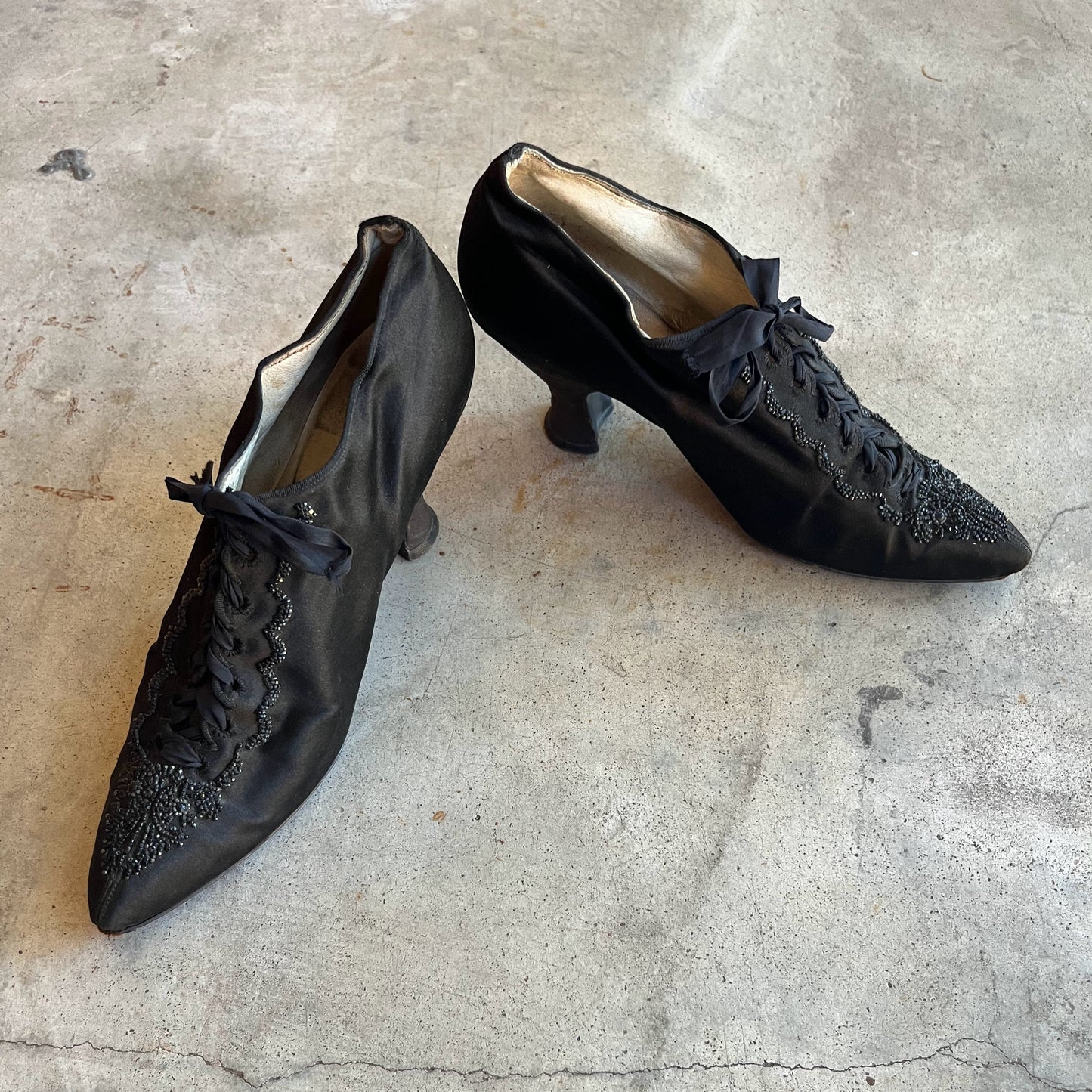 c. 1910s Silk Beaded Shoes