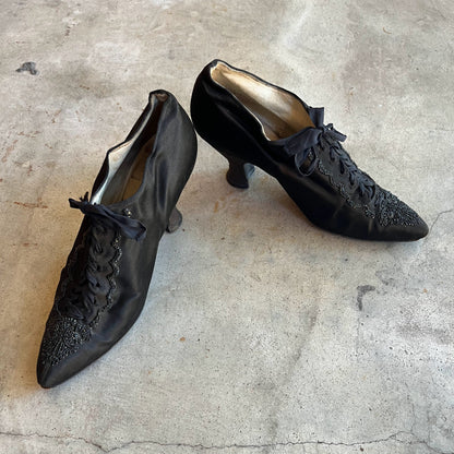 c. 1910s Silk Beaded Shoes