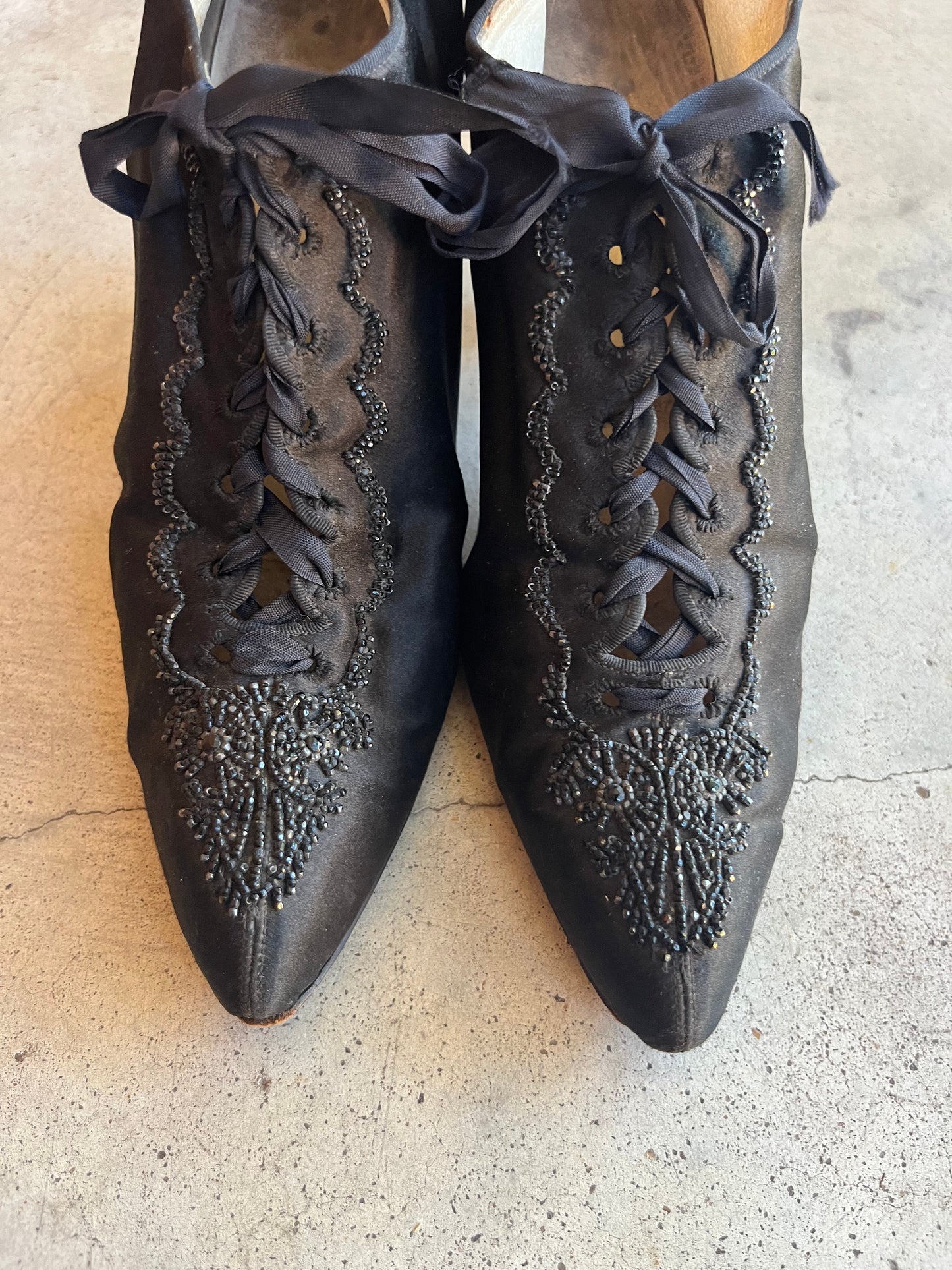 c. 1910s Silk Beaded Shoes