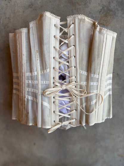 c. 1890s-1900s Summer Corset | Size 30"