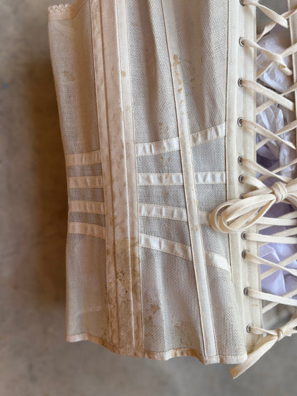 c. 1890s-1900s Summer Corset | Size 30"