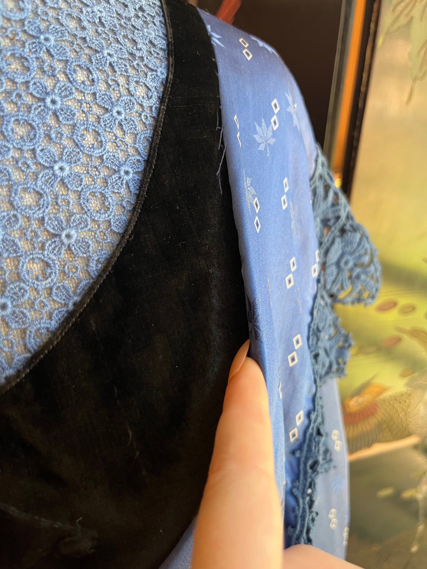 c. 1911-1912 Blue Silk Dress