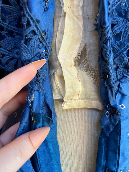 c. 1911-1912 Blue Silk Dress