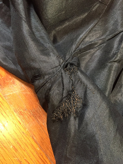 Edwardian Black Taffeta Shirtwaist