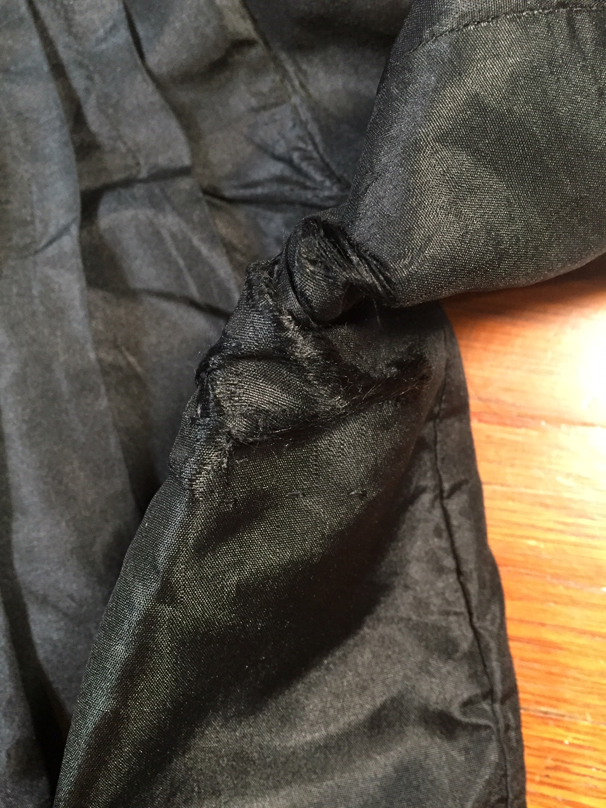 Edwardian Black Taffeta Shirtwaist
