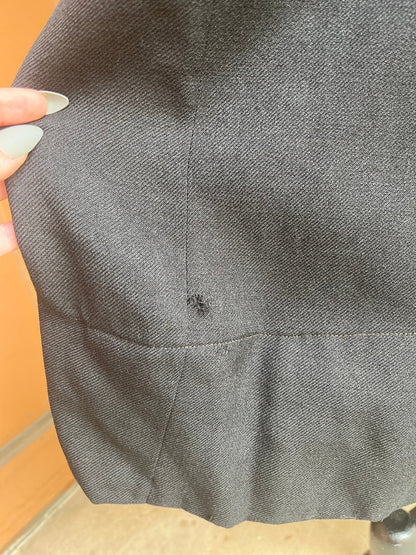 c. 1910s Black Wool Gabardine Dress | Study + Display + Repair