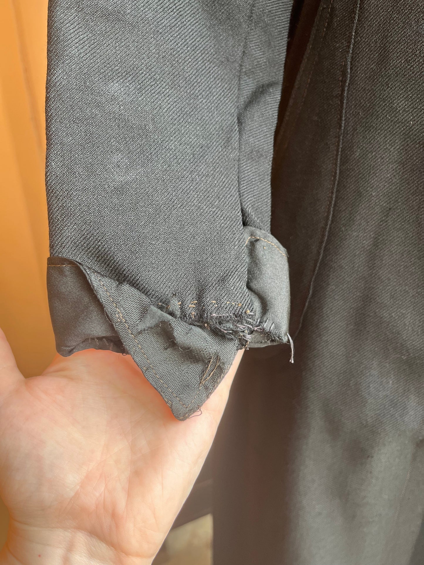 c. 1910s Black Wool Gabardine Dress | Study + Display + Repair