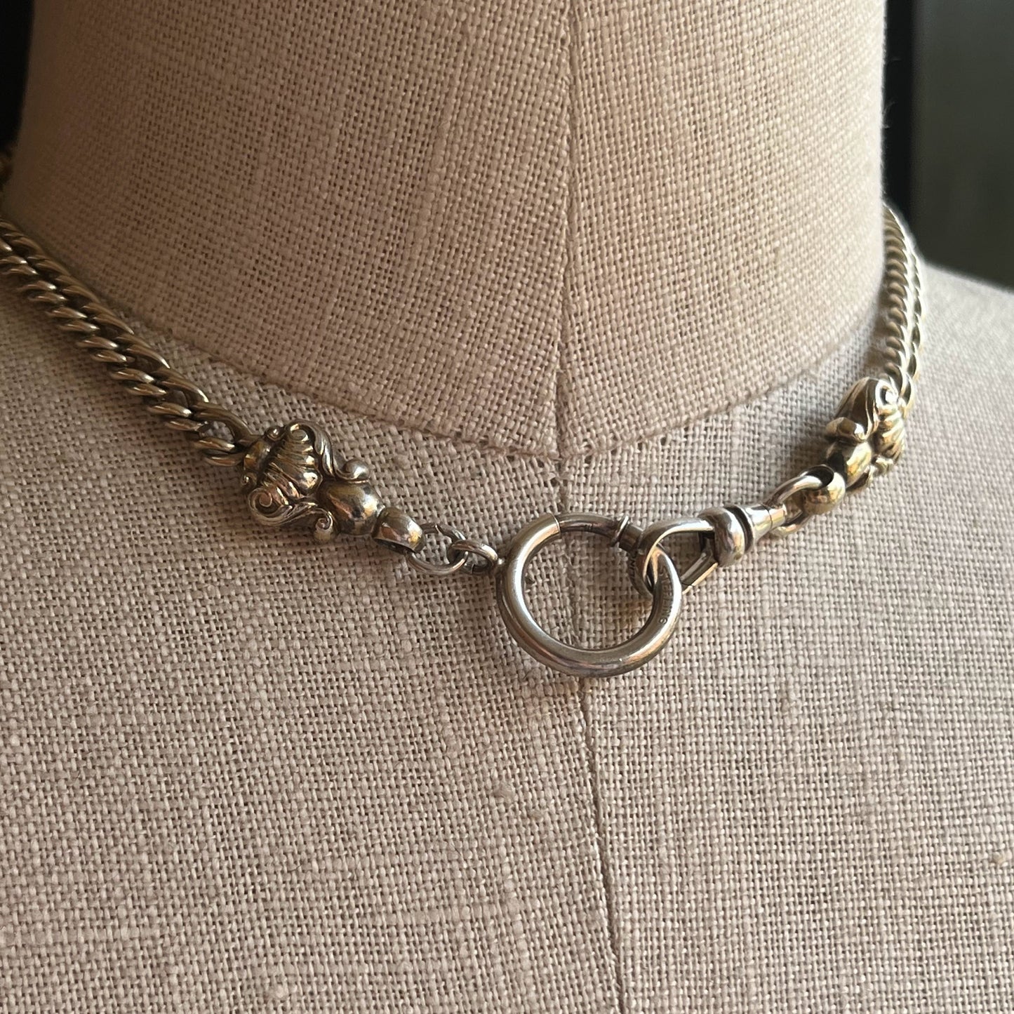 Early 19th c. Sterling Silver Curb Chain