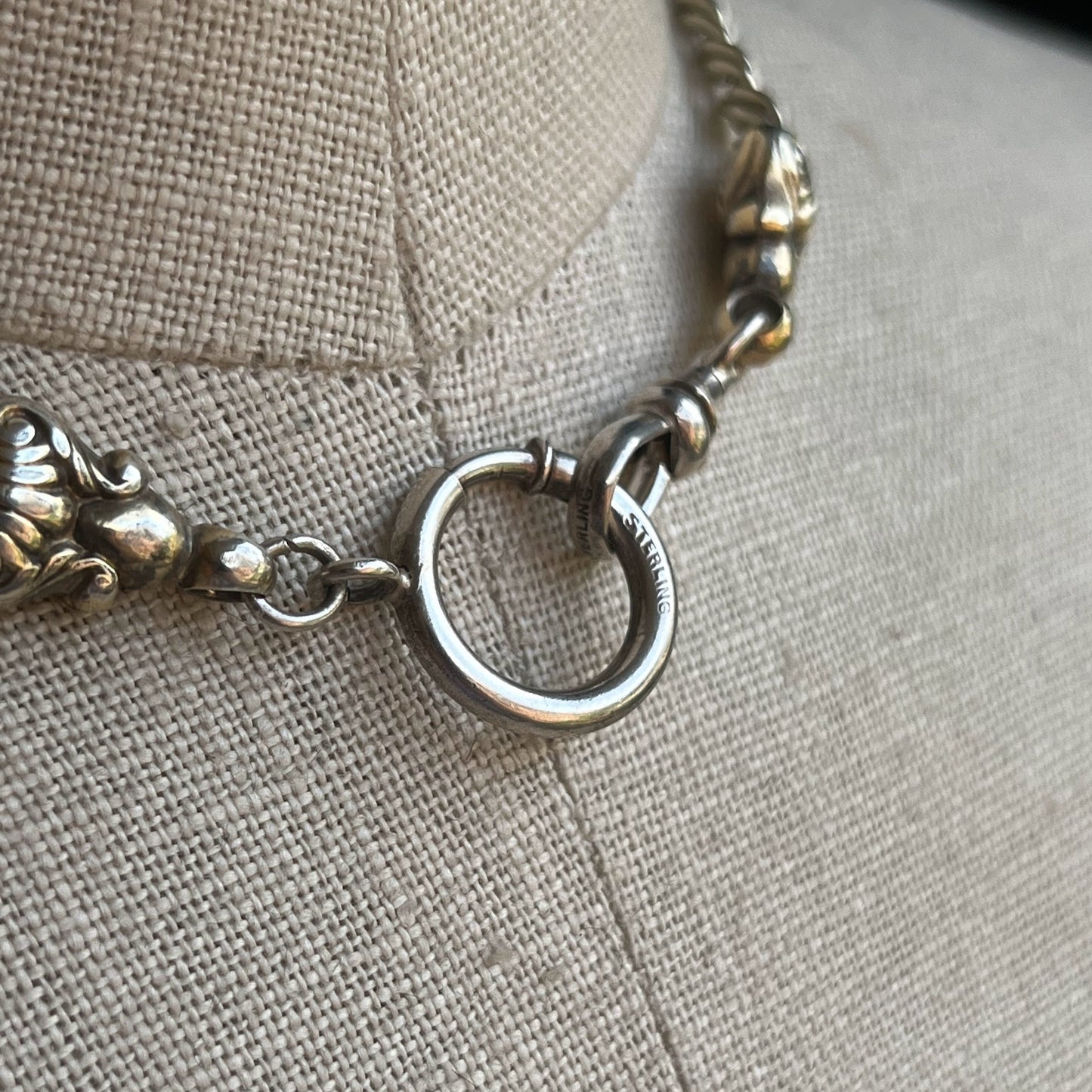 Early 19th c. Sterling Silver Curb Chain