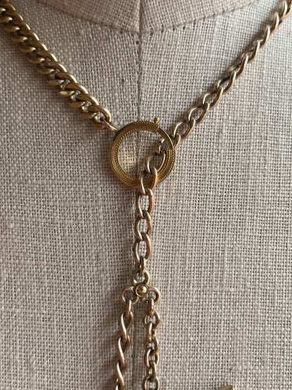 c. Turn of the Century Locket + Chains Necklace