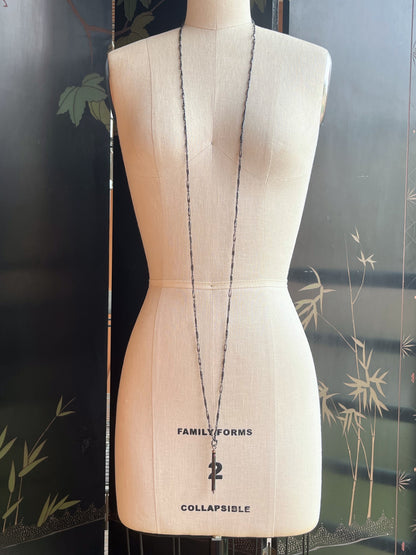 c. Late 19th Century Gunmetal Chain + Pencil