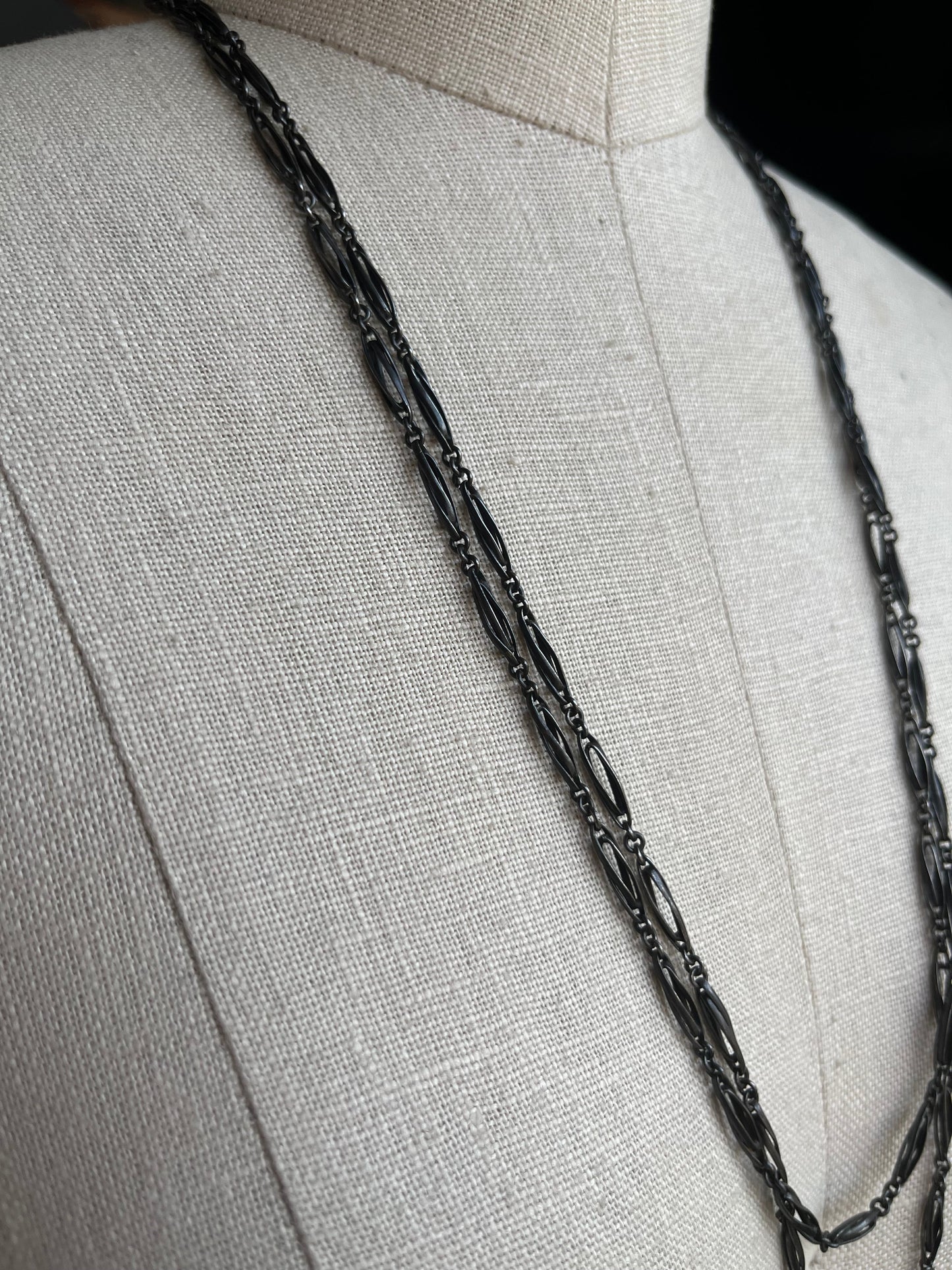 c. Late 19th Century Gunmetal Chain + Pencil