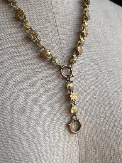 c. 1880s Gold Filled Daisy Book Chain