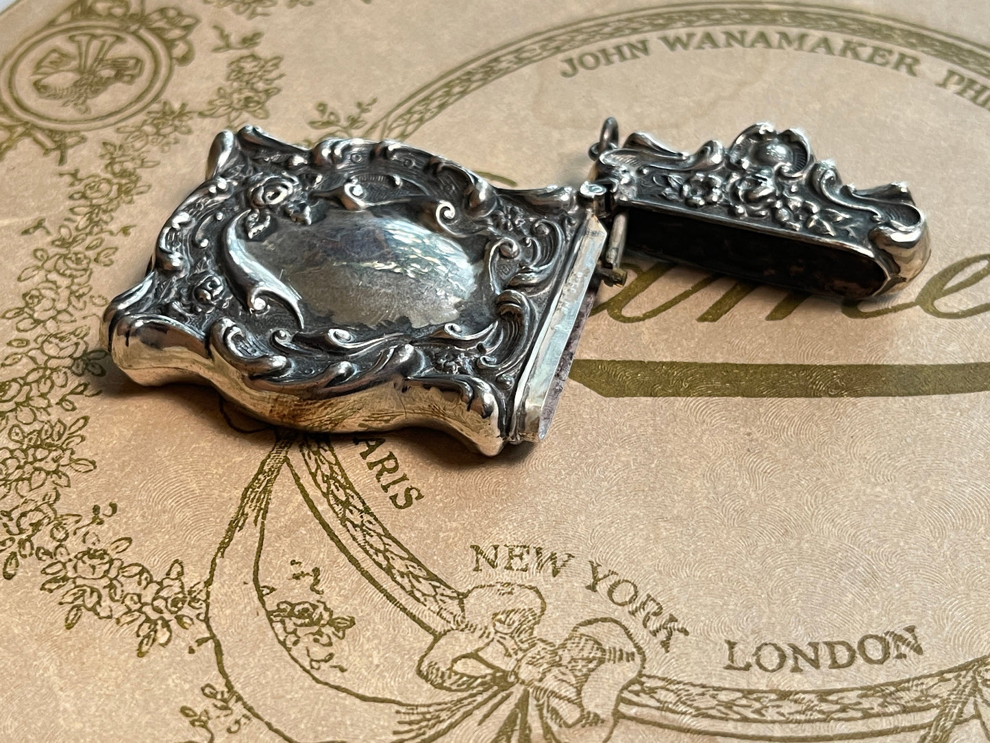 c. 1900s-1910s Sterling Silver Match Safe Pendant